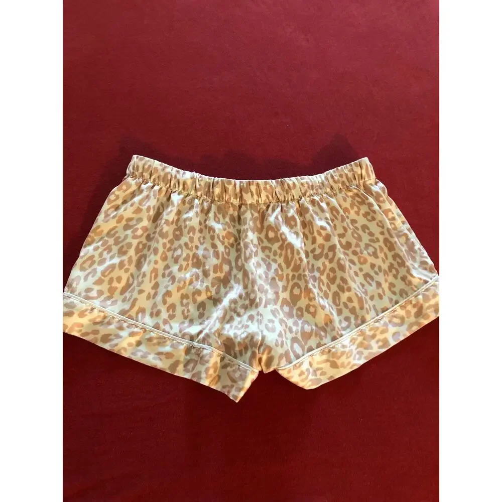 Victoria’s Secret leopard cheetah print comfy cozy lounge pajama sleep shorts